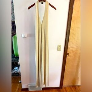 Open back floor length dress